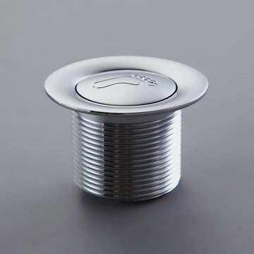 Modern Solid Brass Round Tip Toe Tub Drain without Overflow in Polished Chrome